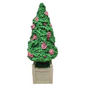 Dept 56 Spring‎ Easter Topiary Flowering Tree Pink Roses Snowbunnies Fairy 2